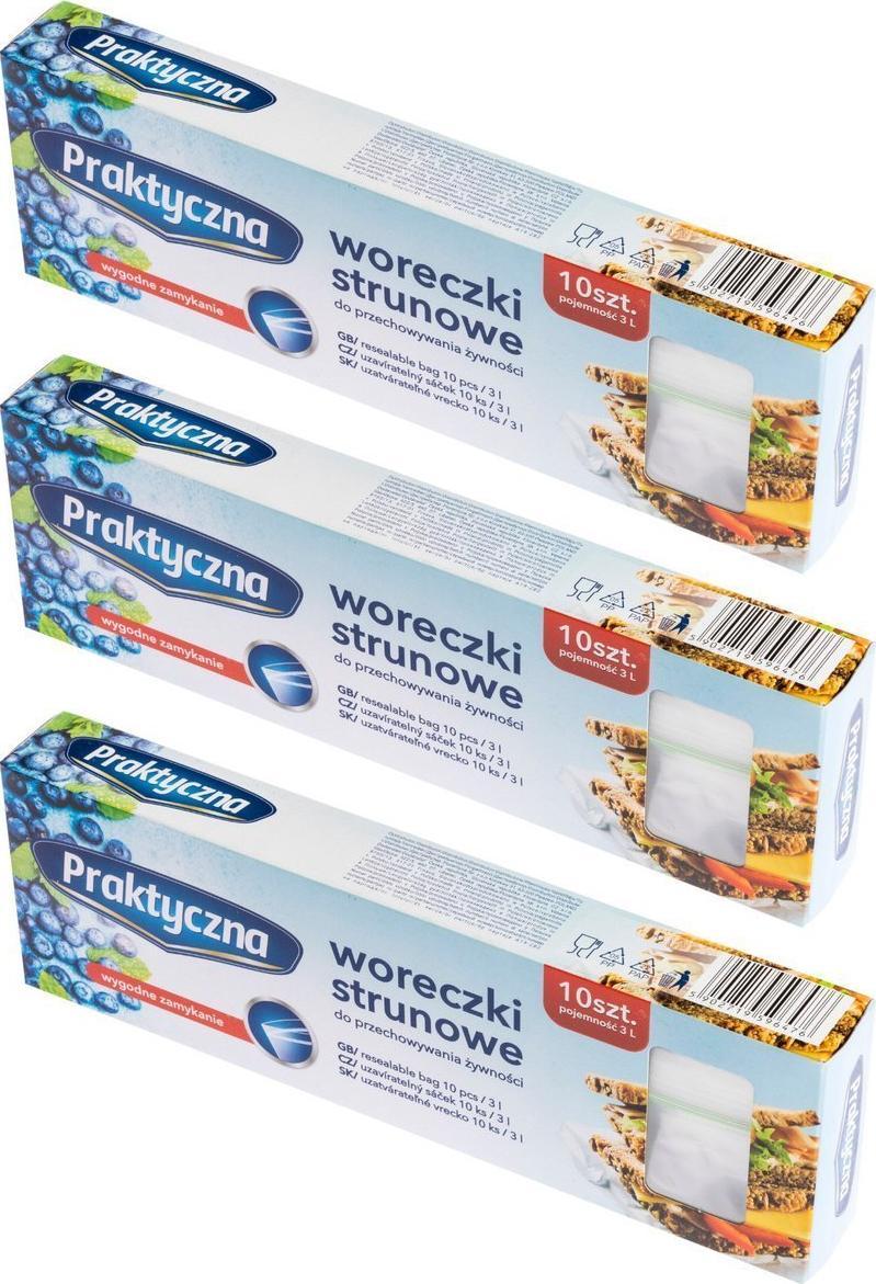 Praktyczna 3x Woreczki strunowe praktyczna 3l 10 szt