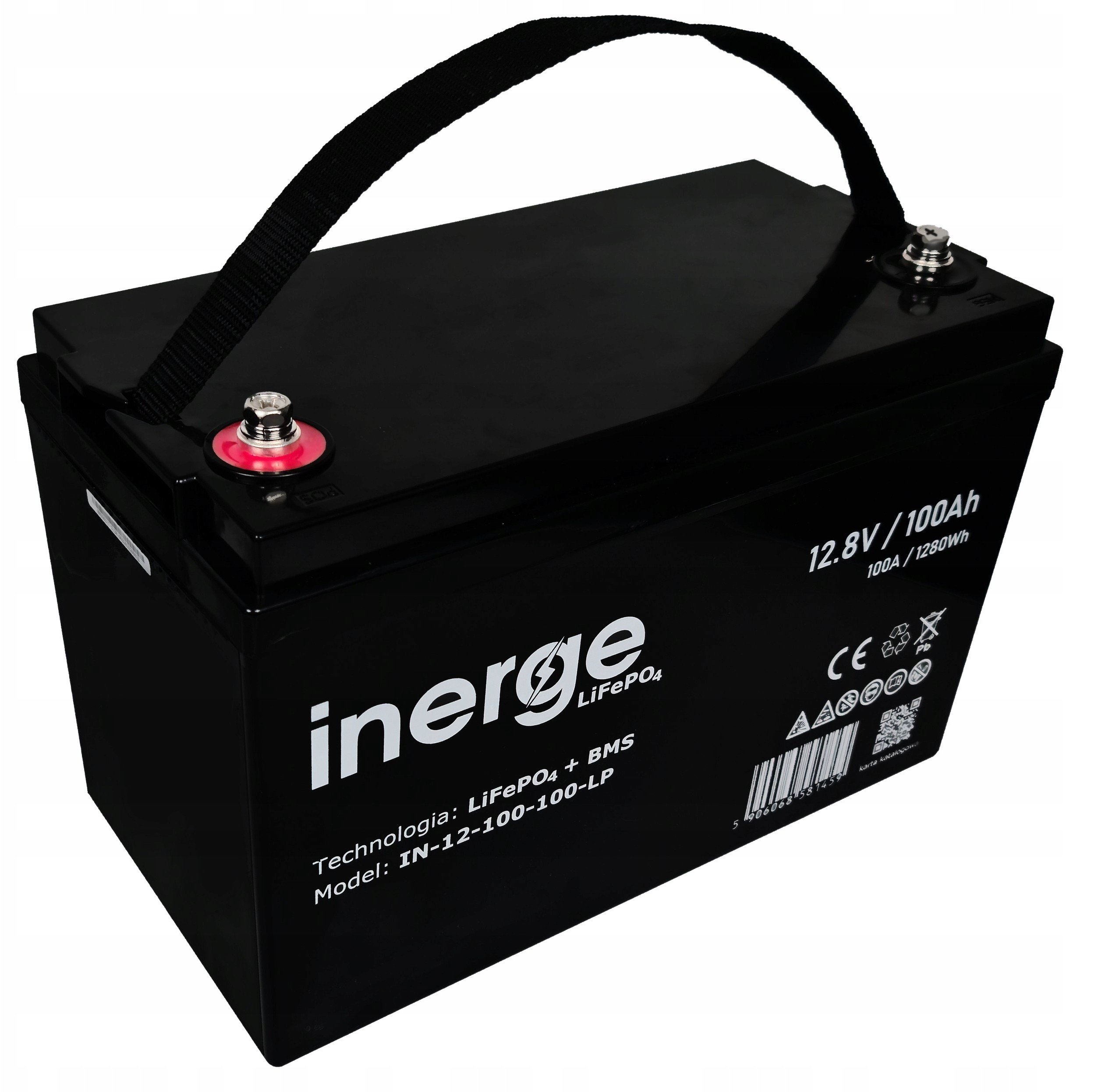 Akumulator LiFePO4 12V 100Ah (100A) + BMS Inerge