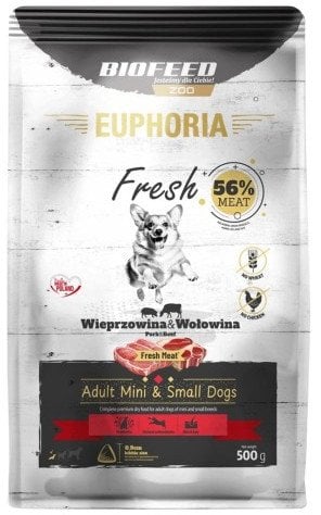 BIOFEED Euphoria fresh meat adult wieprz/wołow xs/s 0,5kg