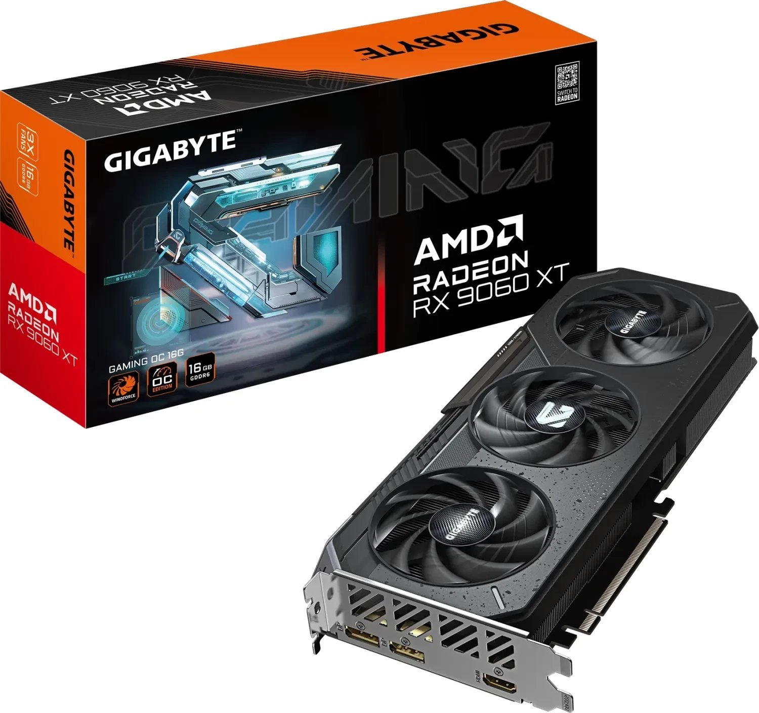Karta graficzna Gigabyte Radeon RX 9060 XT Gaming OC 16GB GDDR6 (GV-R9060XTGAMING OC-16GD)