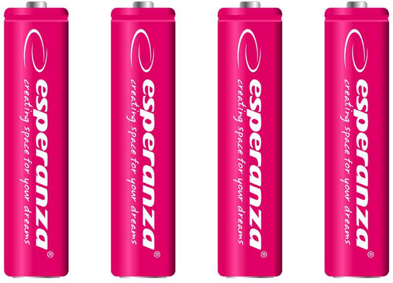 Esperanza Akumulator czerwone AAA / R03 1000mAh 4 szt.