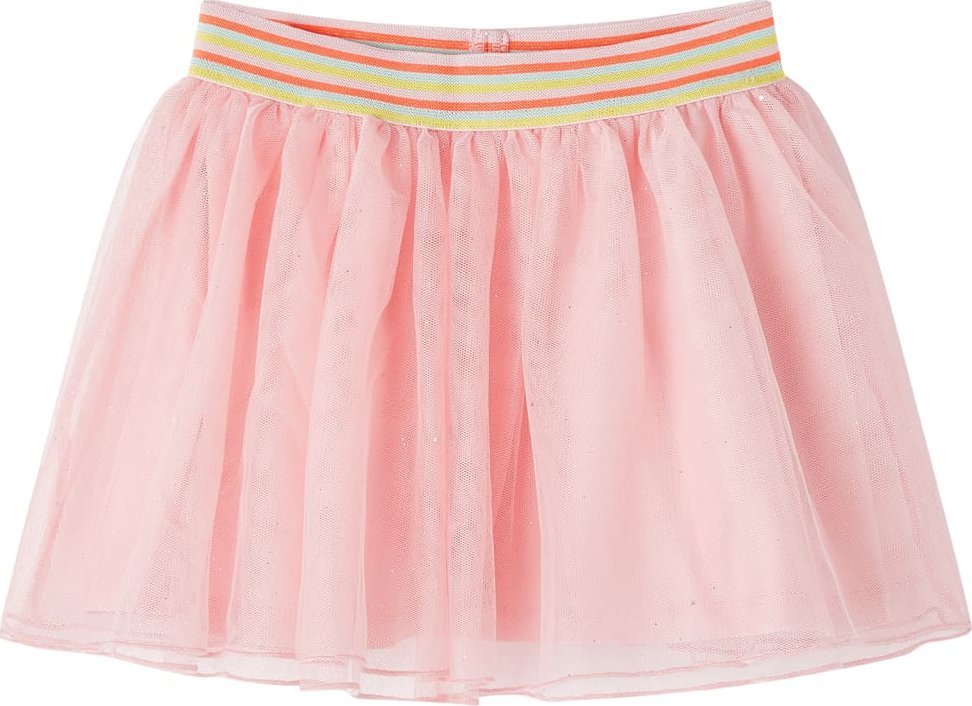 vidaXL Spódniczka dziecięca z tiulem, jasnoróżowa, 92