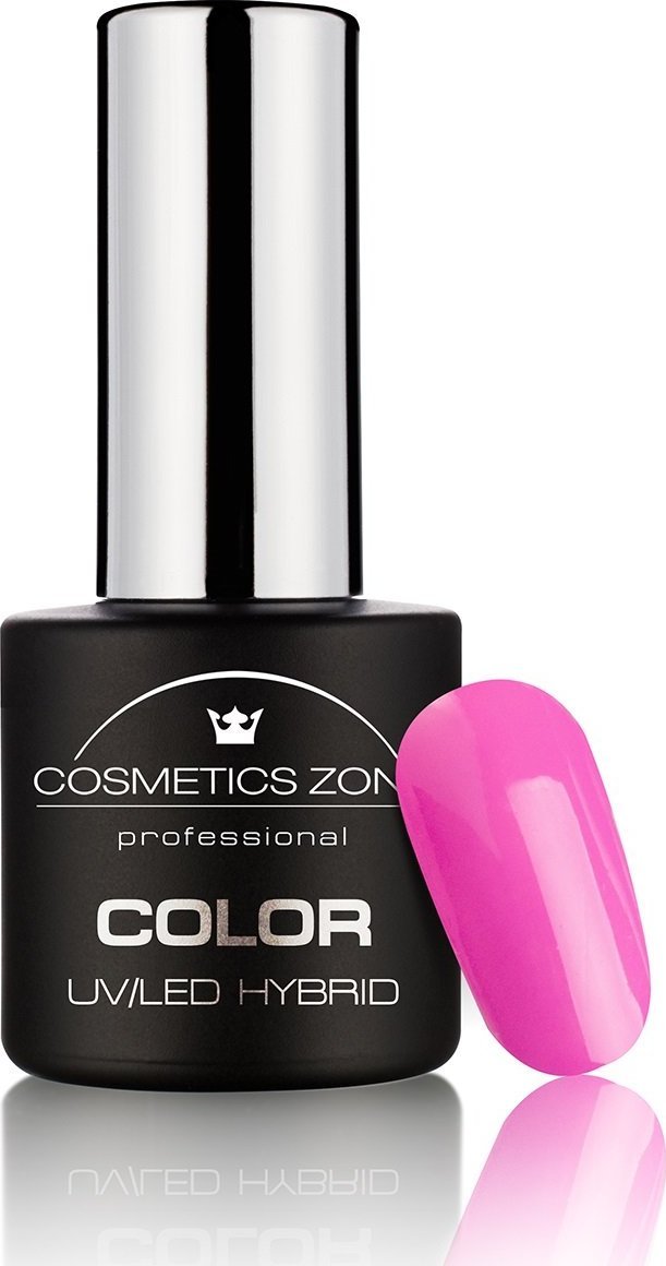 Cosmetics Zone Lakier hybrydowy hipoalergiczny ciemny różowy 7ml - Purple Heart 198