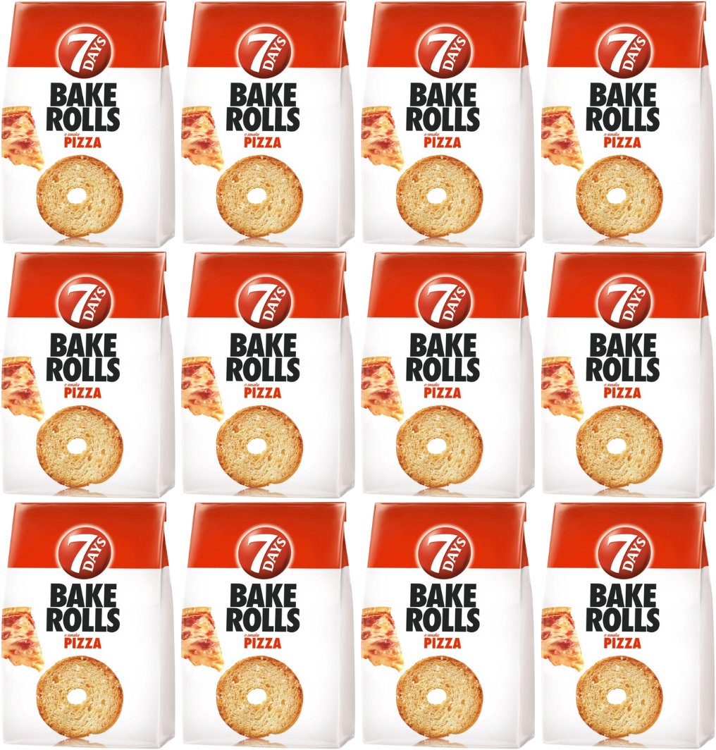 7 DAYS Chrupki chlebowe o smaku pizzy 150 g x 12 sztuk