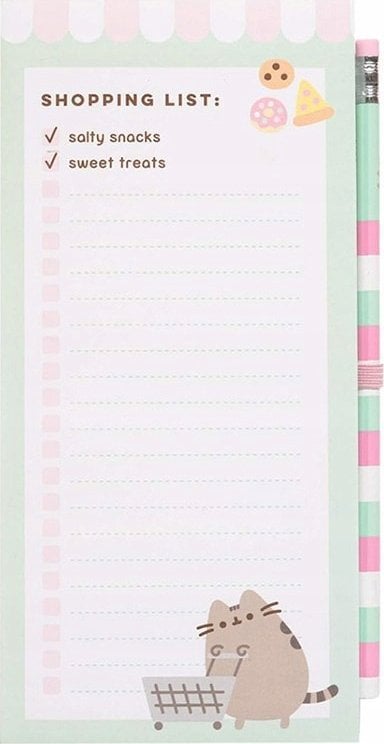 Pusheen Pusheen - Lista zakupów magnetyczna na lodówkę z kolekcji Foodie (10 x 21 cm)