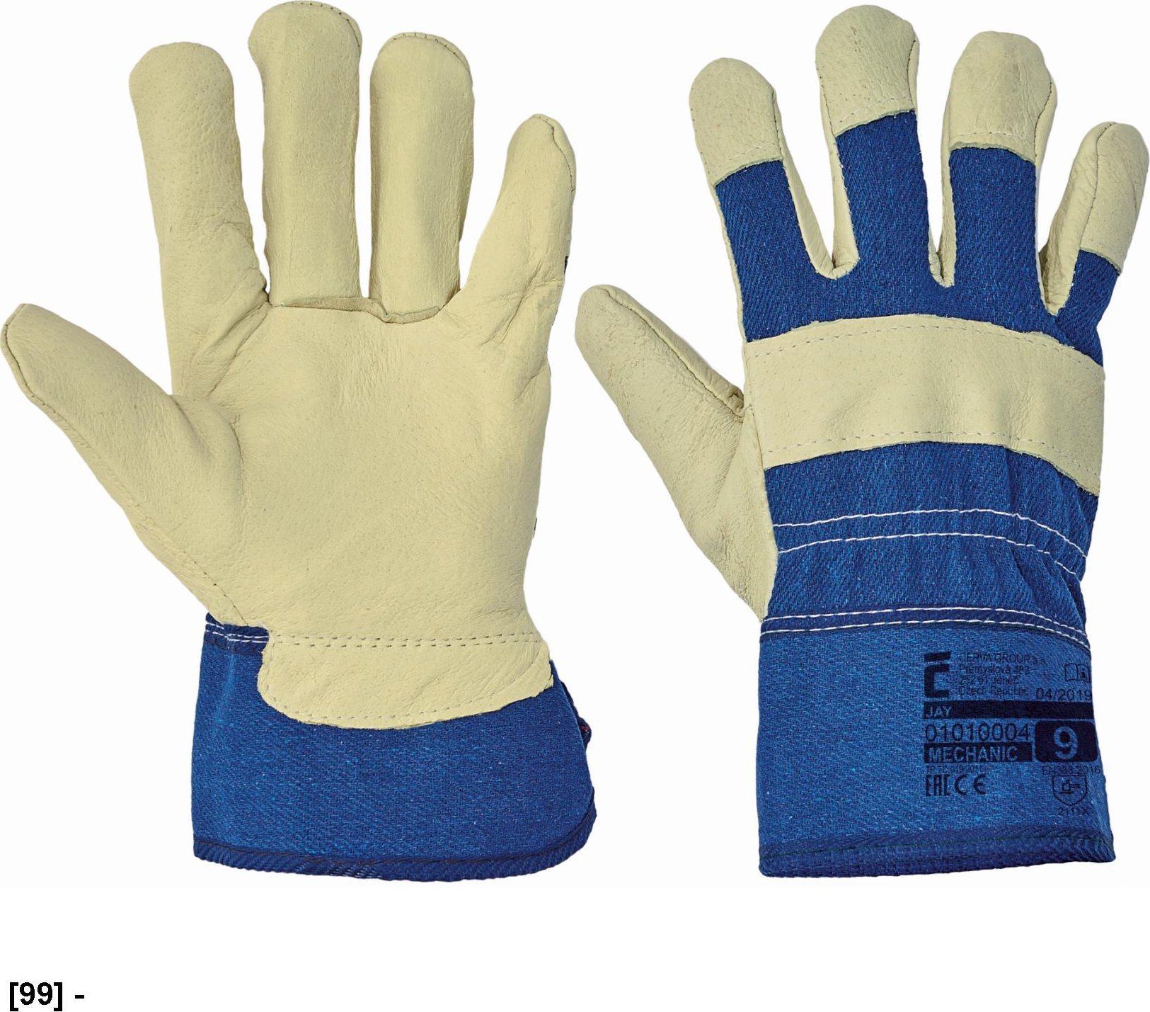 CERVA JAY - rękawice mechaniczne wzmacniane skórą 9