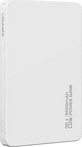 Powerbank z ładowaniem bezprzewodowym USAMS US-CD231 5000mAh 20W PD Fast Charge biały/white