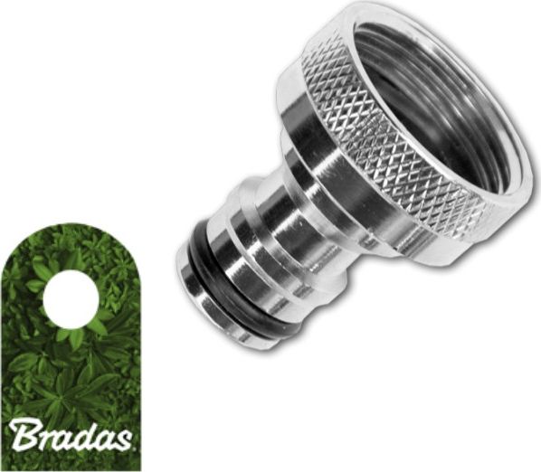 Bradas Przyłącze na kran GW 1" mosiądz niklowany Bradas 3202