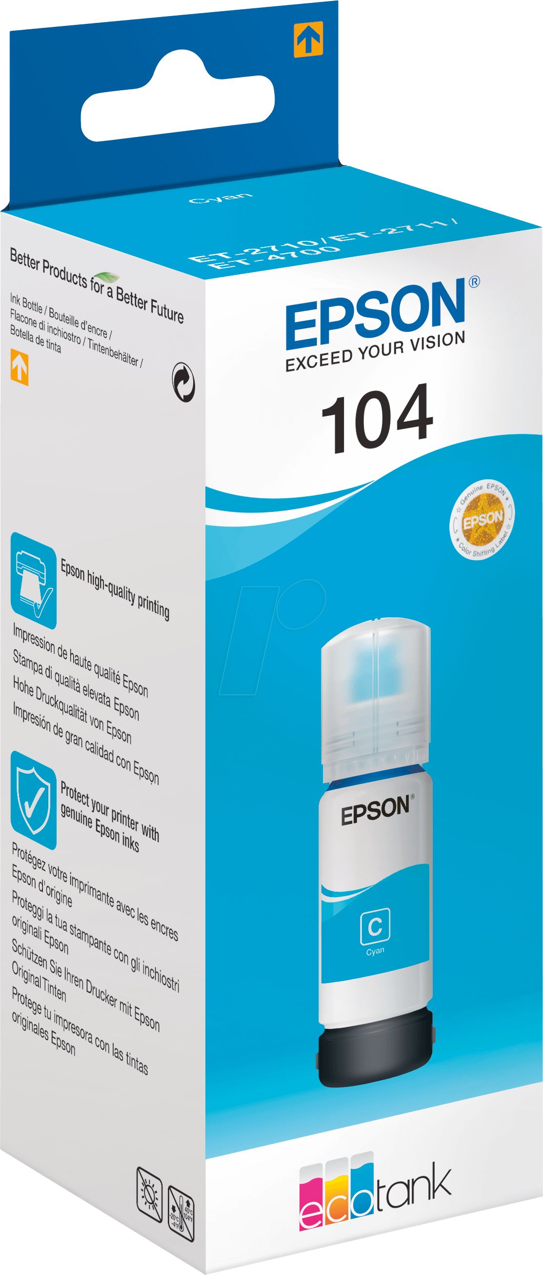 Tusz Epson Tusz Ecotank 104 Cyan