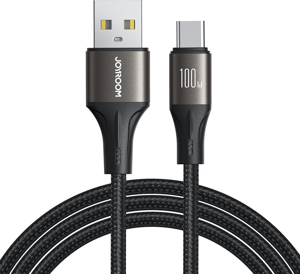Joyroom Kabel przewód Light-Speed Series USB-A - USB-C szybki transfer 100W 1.2m czarny Kabel przewód Light-Speed Series USB-A - USB-C szybki transfer
