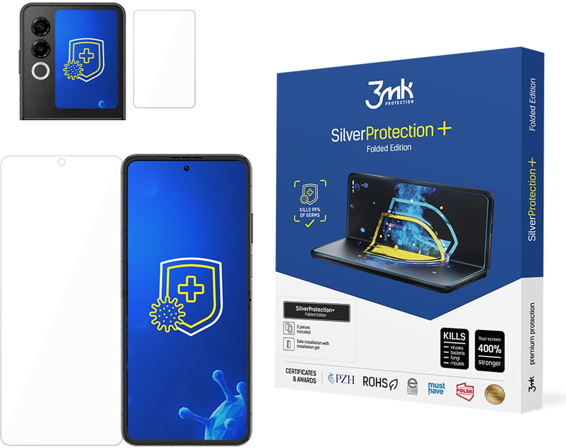 NUBIA FLIP 2 - 3MK SILVERPROTECTION+ FOLDED EDITION