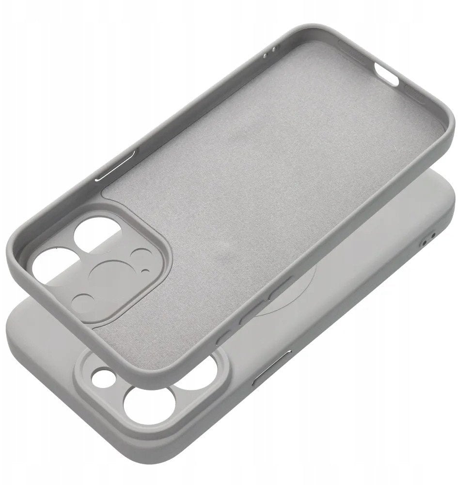 Futerał SILICONE MAG COVER kompatybilny z MagSafe do IPHONE 16 Pro tytanowy szary