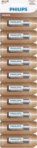 Philips BATERIA PHILIPS AA LR6 ZRYWKA 10SZT ALKALINE