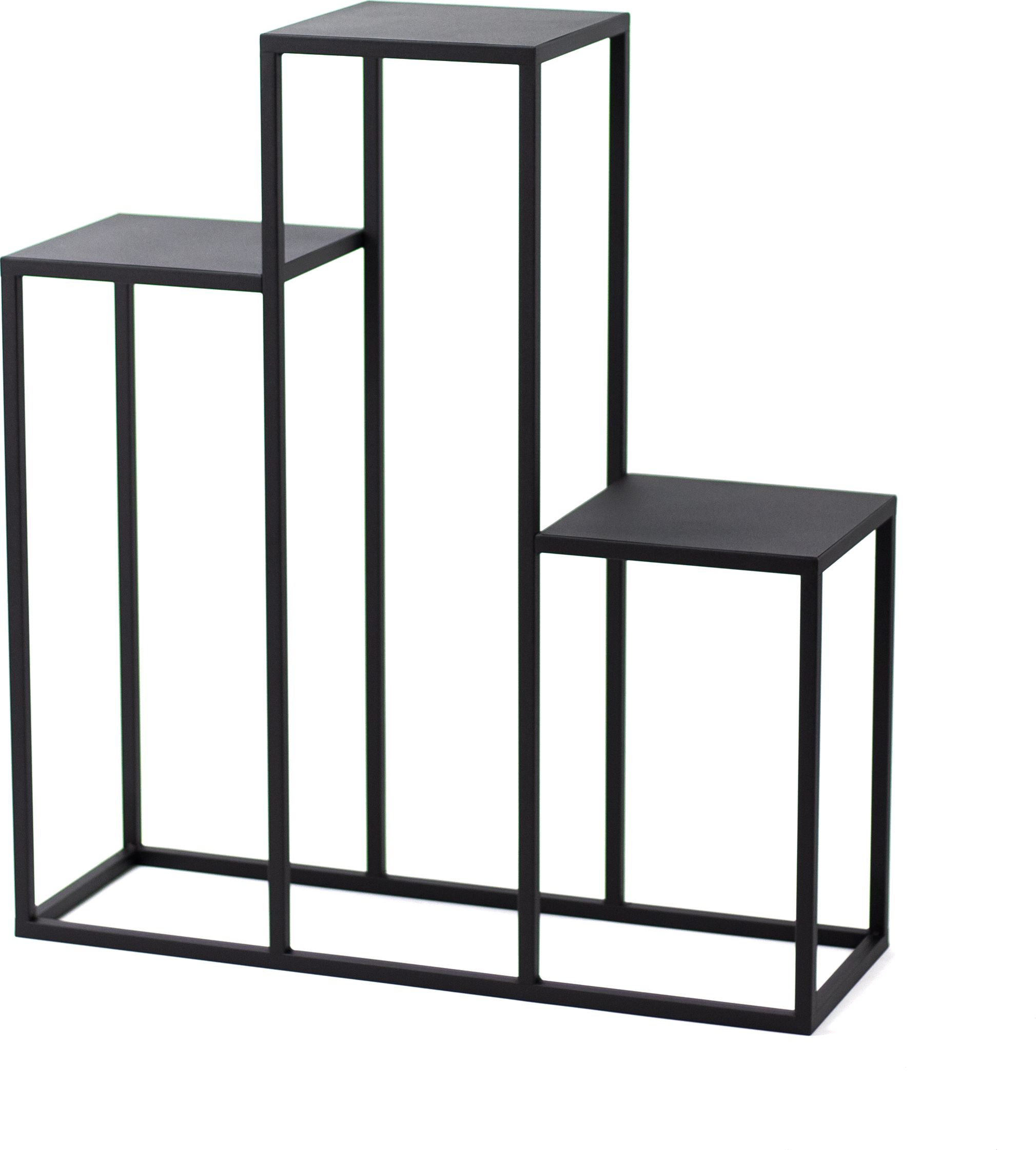 Jakpoldesign Kwietnik Metalowy Stojak na trzy kwiaty METALLO 80cm czarny LOFT KWL-2