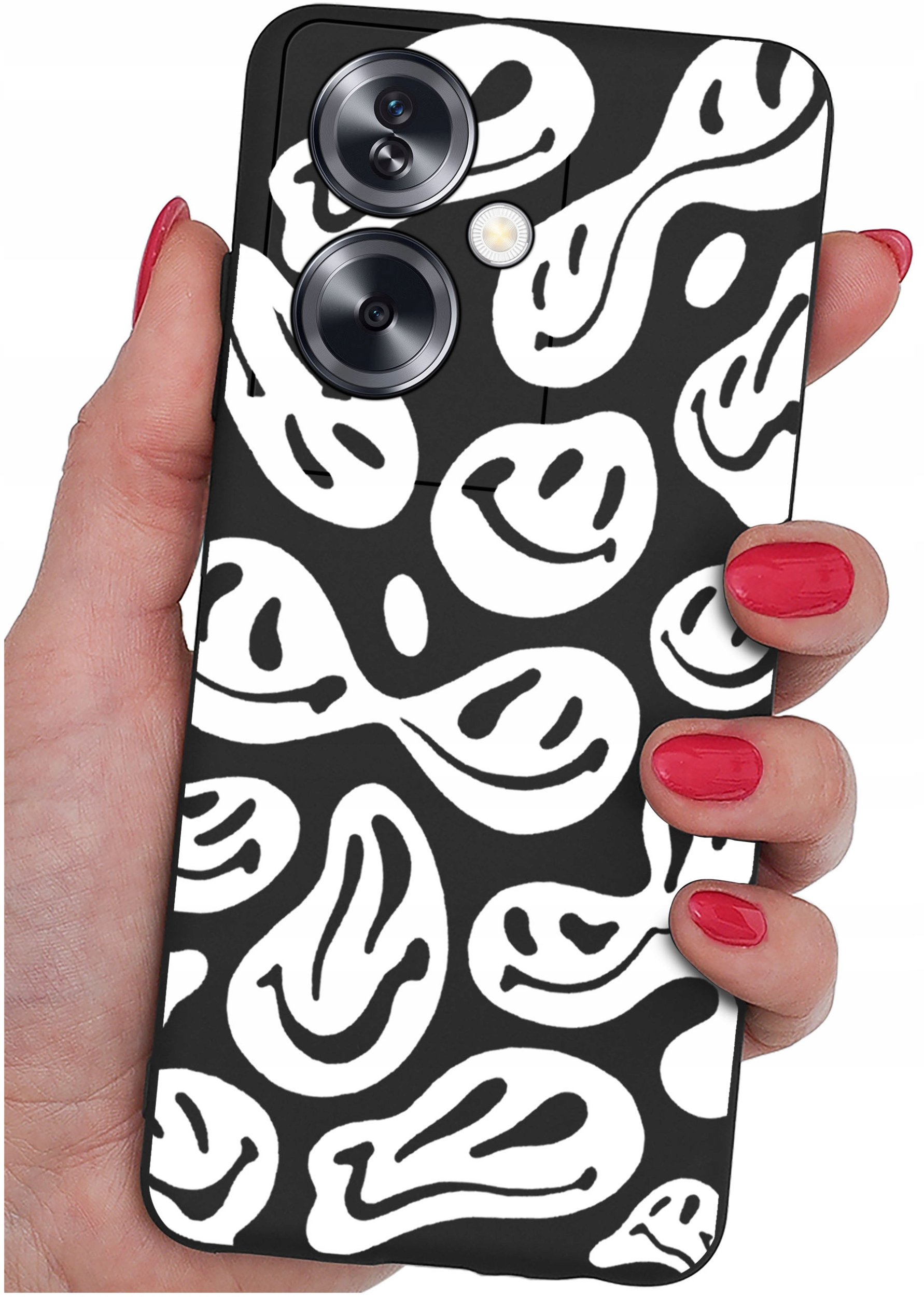 ETUI do Oppo A79 5G WZORY |SILIKONOWE MATT CASE + SZKŁO ochronne 9H