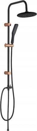 Zestaw prysznicowy Kuchinox Kolumna natryskowa Alanis czarny/różowe złoto