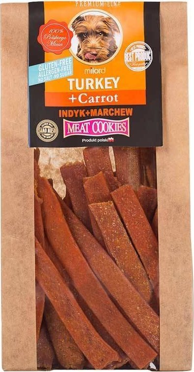 Ciastka dla psa Milord indyk i marchew 80 g