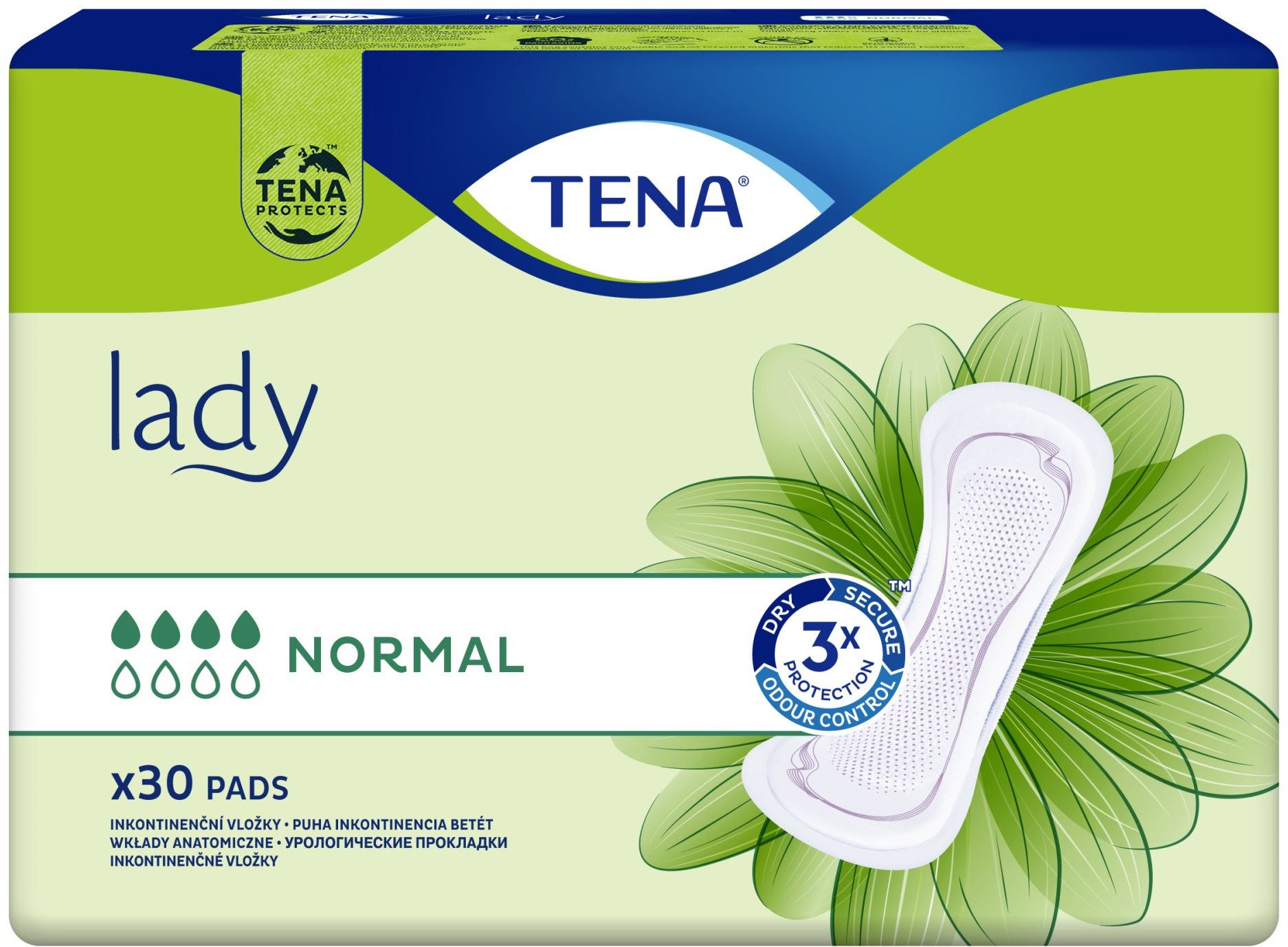 TENA Lady Normal, specjalistyczne podpaski, 30 sztuk