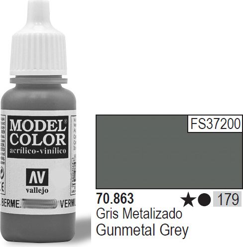 Vallejo Farba Nr179 Gunmetal Grey 17ml - 70863