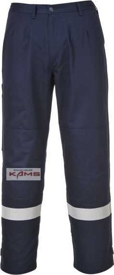 Portwest FR26 - Trudnopalne spodnie spawalnicze do pasa Bizflame Plus - granatowy XL