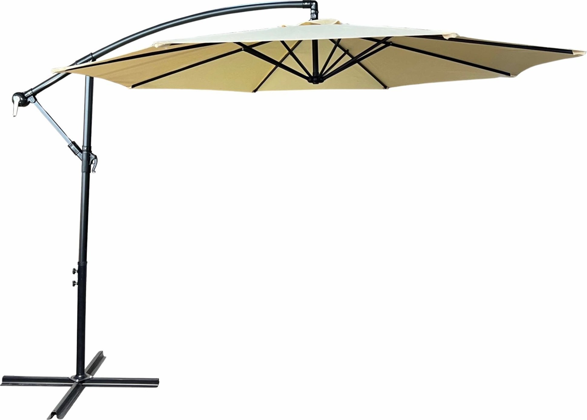 Fancy Garden Parasol ogrodowy ASTER 245x300x300 duży solidny z wysięgnikiem beżowy