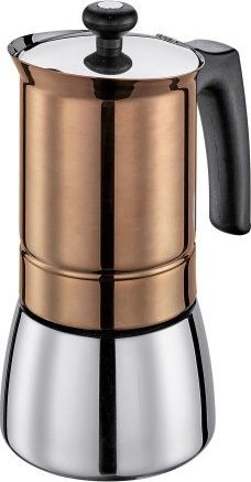 Kawiarka Cilio Kafeteria stalowa, śred. 10 x 20 cm, 6 filiżanek, kolor miedziany Tosca / Cilio