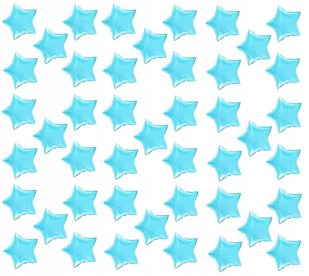 Balon Gwiazda Niebieska Foliowy Gwiazdka 45cm 50 szt.