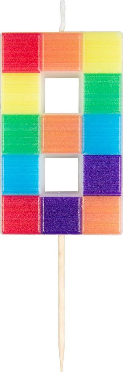 Adikbal Świeczka cyferka klocki nr 8, 7 cm one size