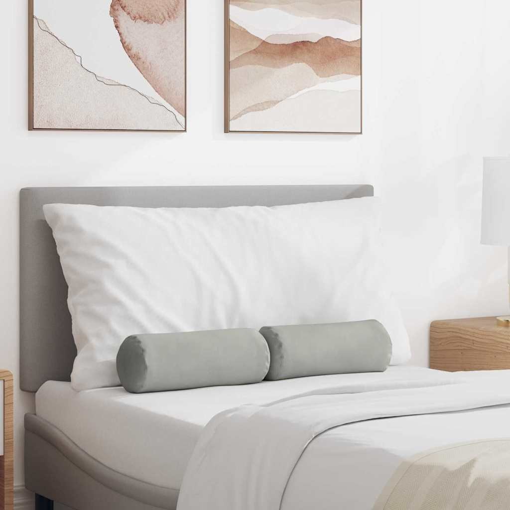 vidaXL Poduszki Wałkowe 2 pcs Jasnoszary 15 x 40 cm