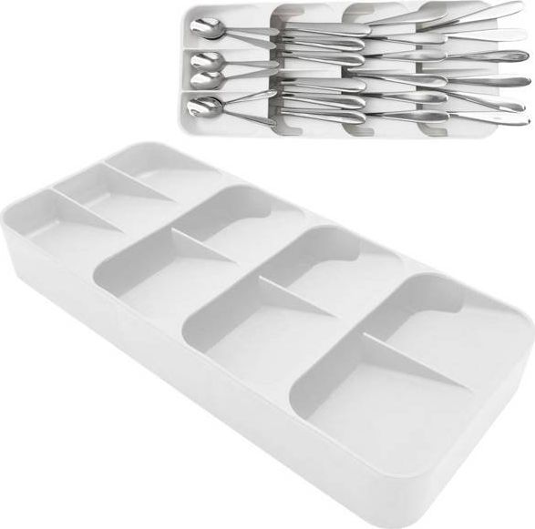 Orion Organizer WKŁAD DO SZUFLADY pojemnik koszyk na sztućce widelce noże łyżki łyżeczki BIAŁY