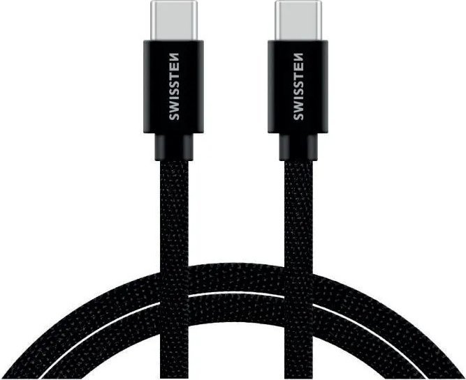 Kabel USB Swissten USB-C - USB-C 2 m Czarny (891268274)