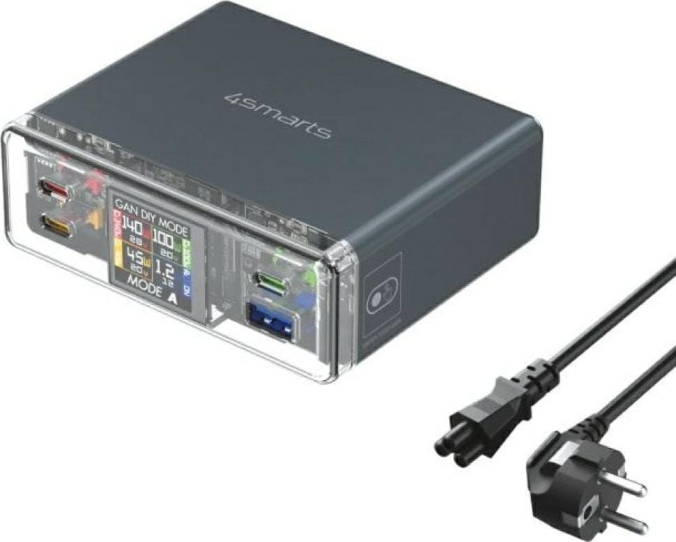 Stacja ładująca 4smarts Lucid 300W z trybem DIY szary