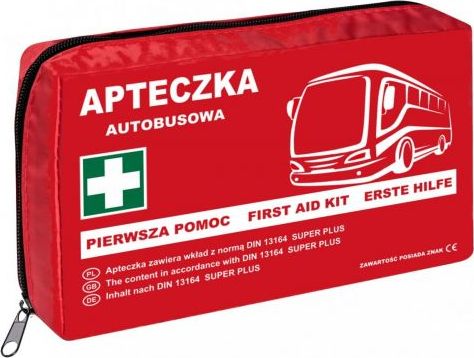 Polska Firma Apteczka autobusowa w nylonie Din 13164 Plus z wyposażeniem