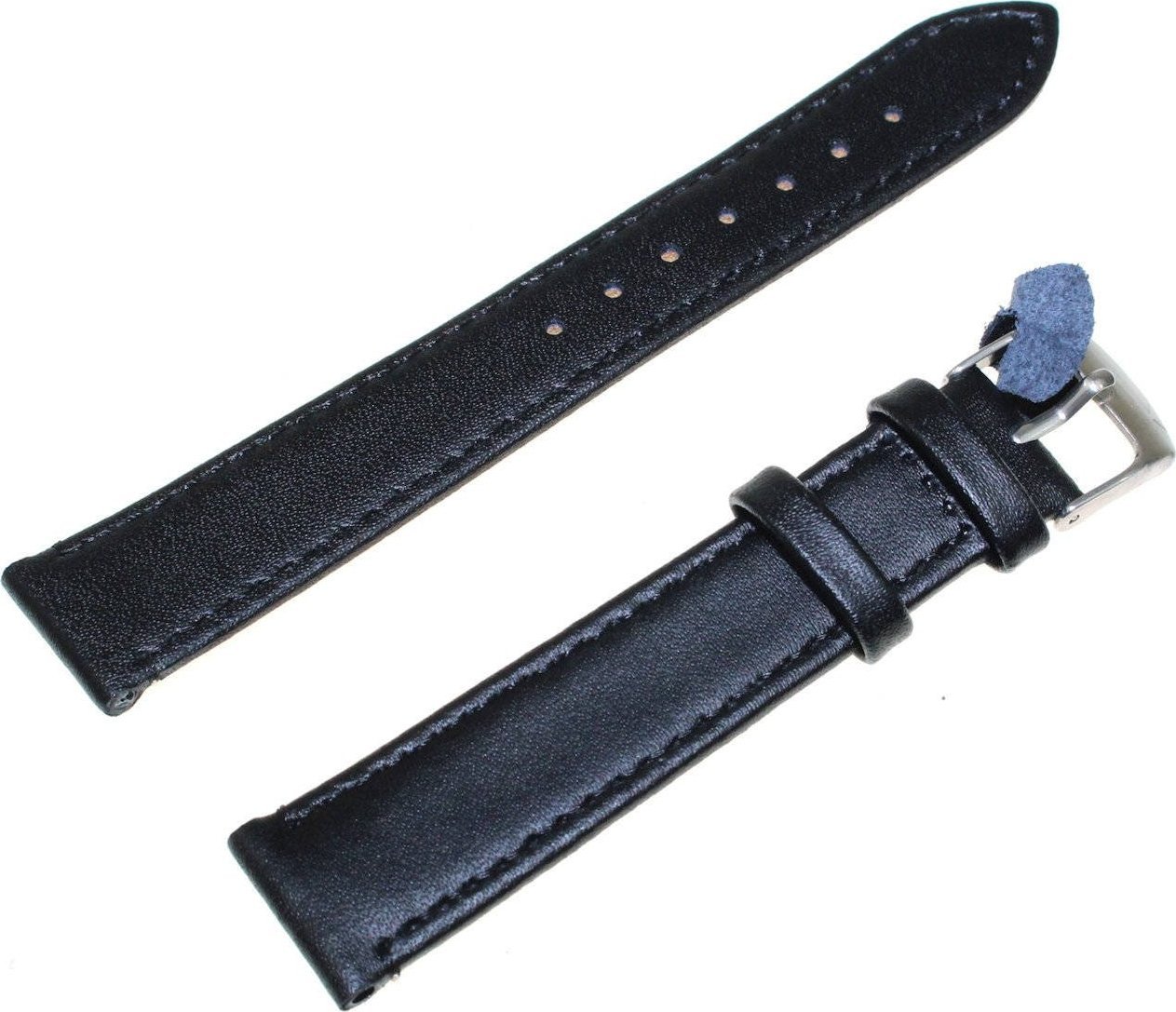 Diloy Skórzany pasek do zegarka 18 mm Diloy 304.18.1 czarny