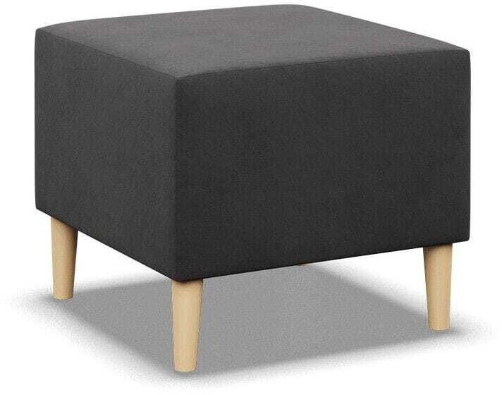 Pufa, podnóżek, MILO, mikrofaza, 51x51x40 cm, szary