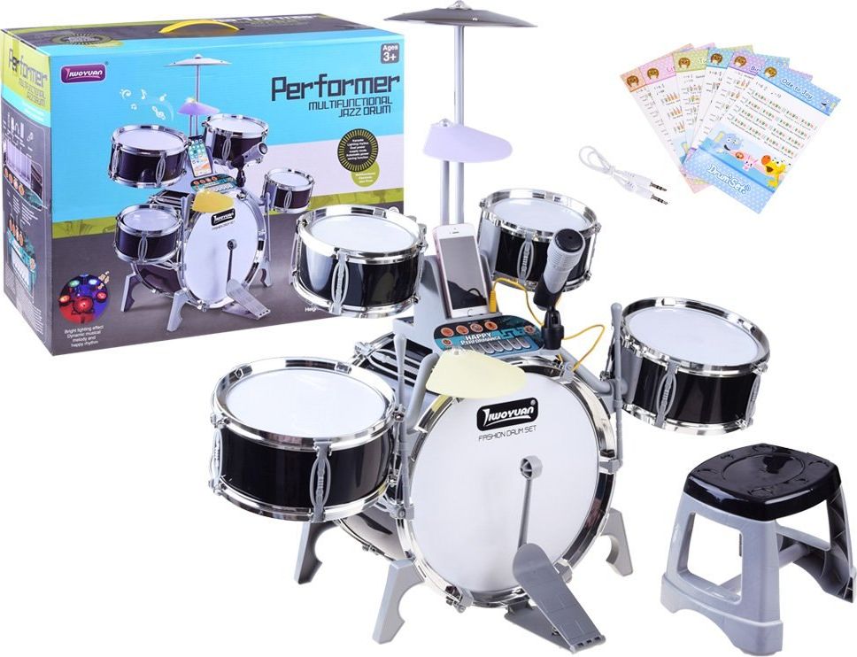 Jokomisiada Duża Perkusja 5 bębnów światło dźwięk IN0110