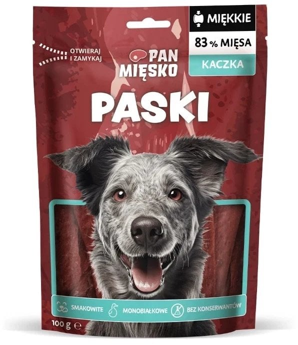 Przysmak dla psa Paski Kaczka (dorosły) 100g