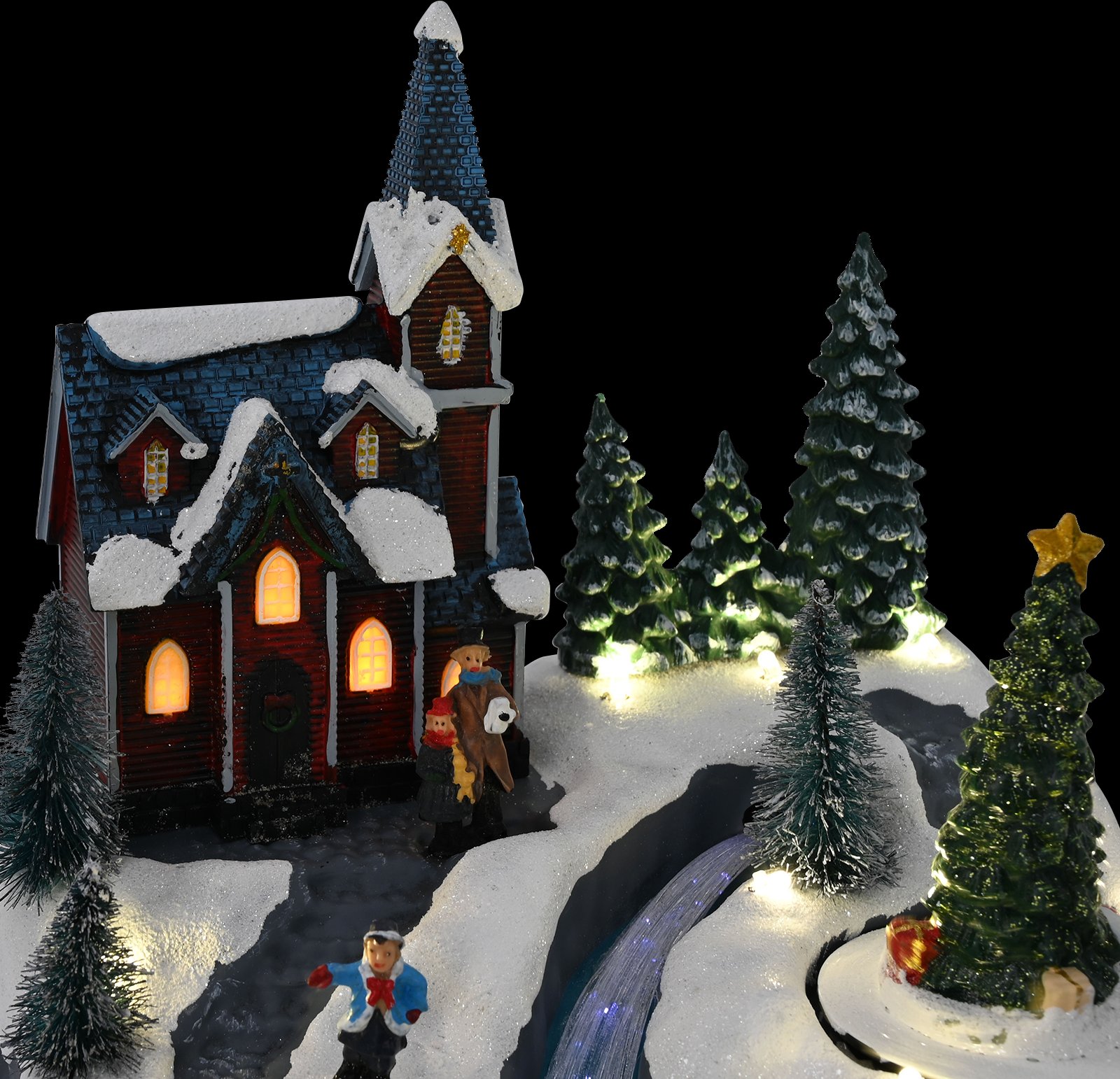 vidaXL Wioska Bożonarodzeniowa Wielokolorowe 20.5 x 17 x 21 cm