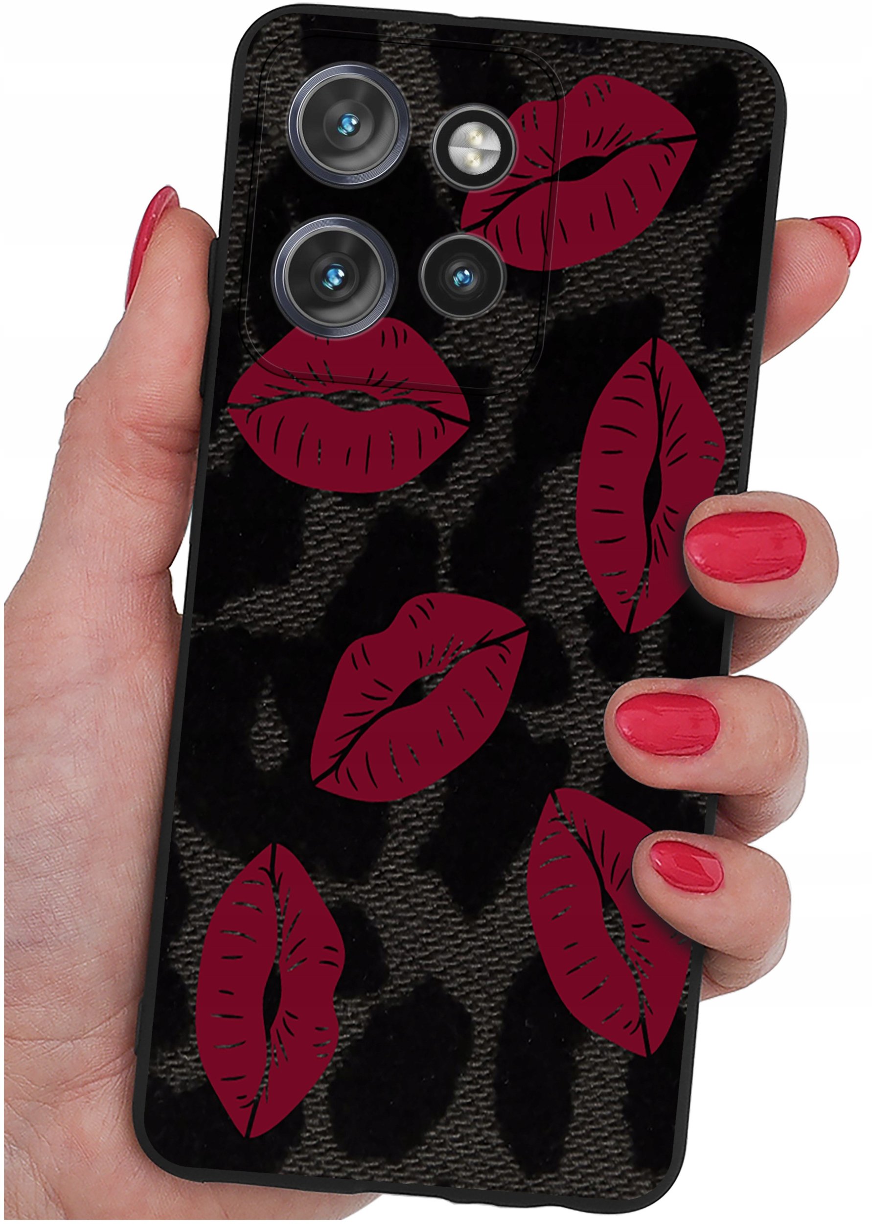 Etui do Motorola Moto EDGE 50 Neo WZORY |SILIKONOWE MATT CASE + SZKŁO 9H