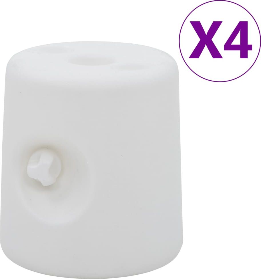 vidaXL Plastikowe obciążniki do namiotu ogrodowego, 4 szt., PE, białe