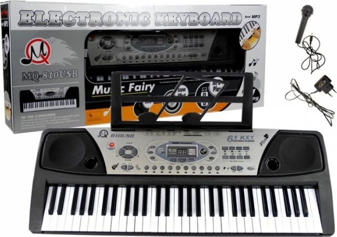 Lean Sport Organy Keyboard + Mikrofon Zasilacz MQ-810 MP3