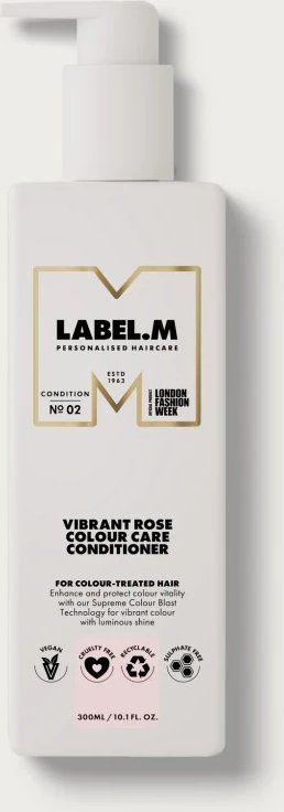 Label m Kondicionierius dažytiems plaukams Label.m Vibrant Rose, 300 ml
