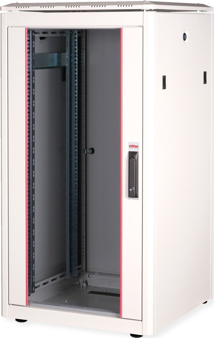 ROLINE Netzwerkschrank Pro 48,26cm 19Zoll 22 HE 600x600 BxT Glast�r grau
