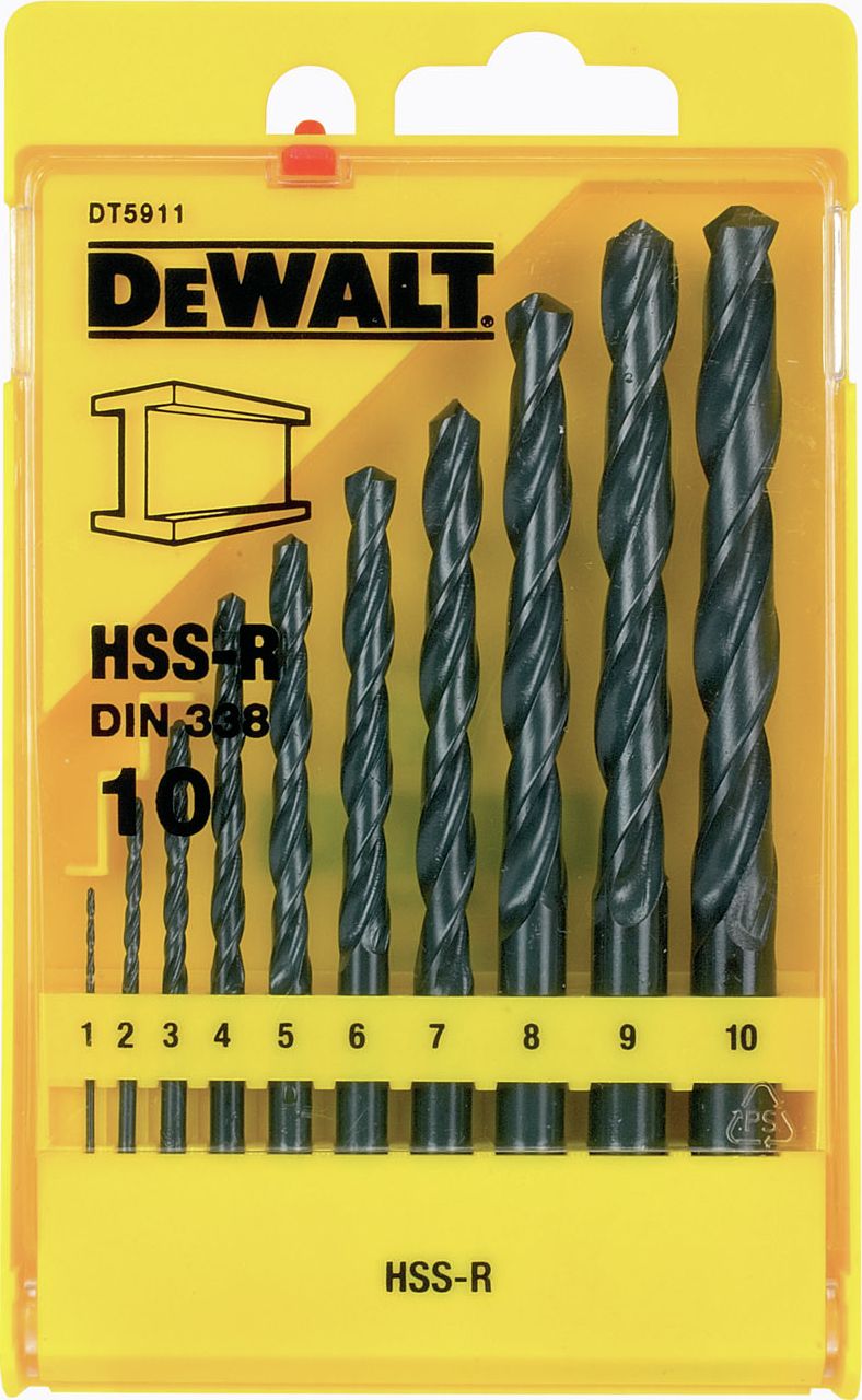 Wiertło Dewalt do metalu HSS walcowe 2 7 4 5 1 3 6 10 8 9mm zestaw (DT5911-QZ)