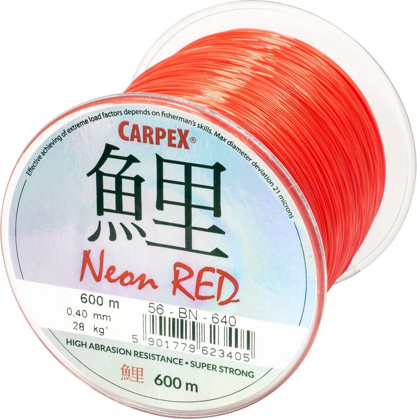 Carpex Żyłka Neon Red 0.33mm 600m (55-BN-633)