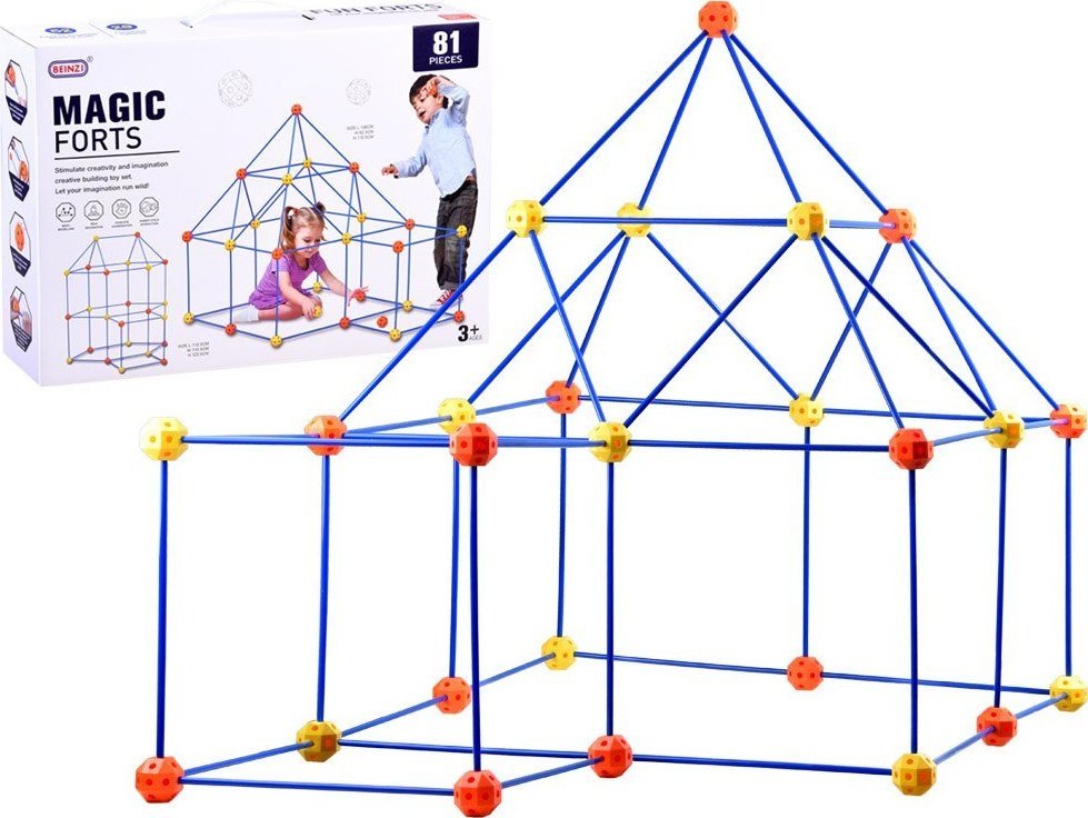 Jokomisiada Klocki konstrukcyjne DUŻE SŁOMKI rurki 81el ZA3873