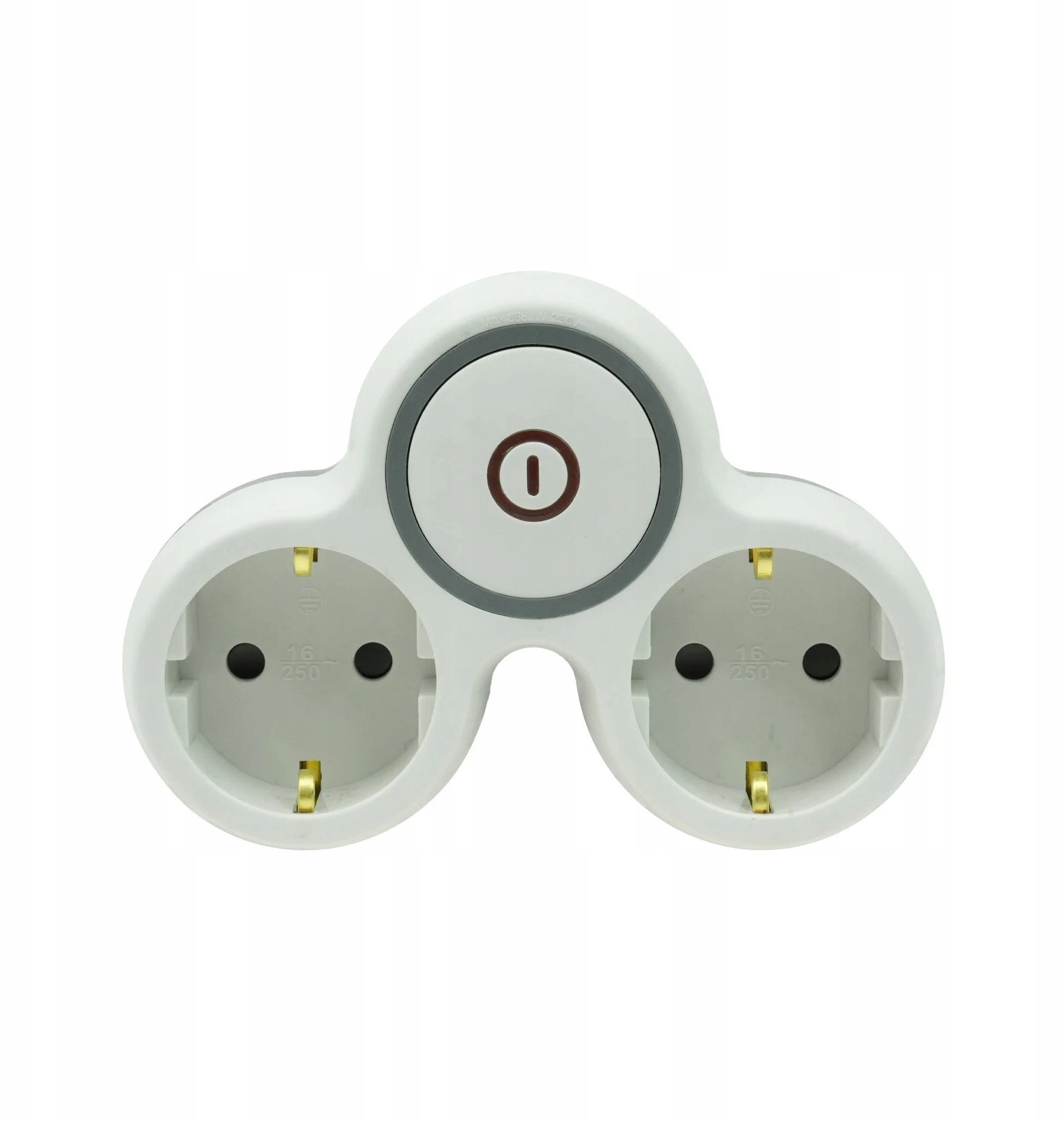 Rozgałęźnik wtyczkowy dwukrotny z włącznikiem z/u schuko R-21BWS/S/B W-72003