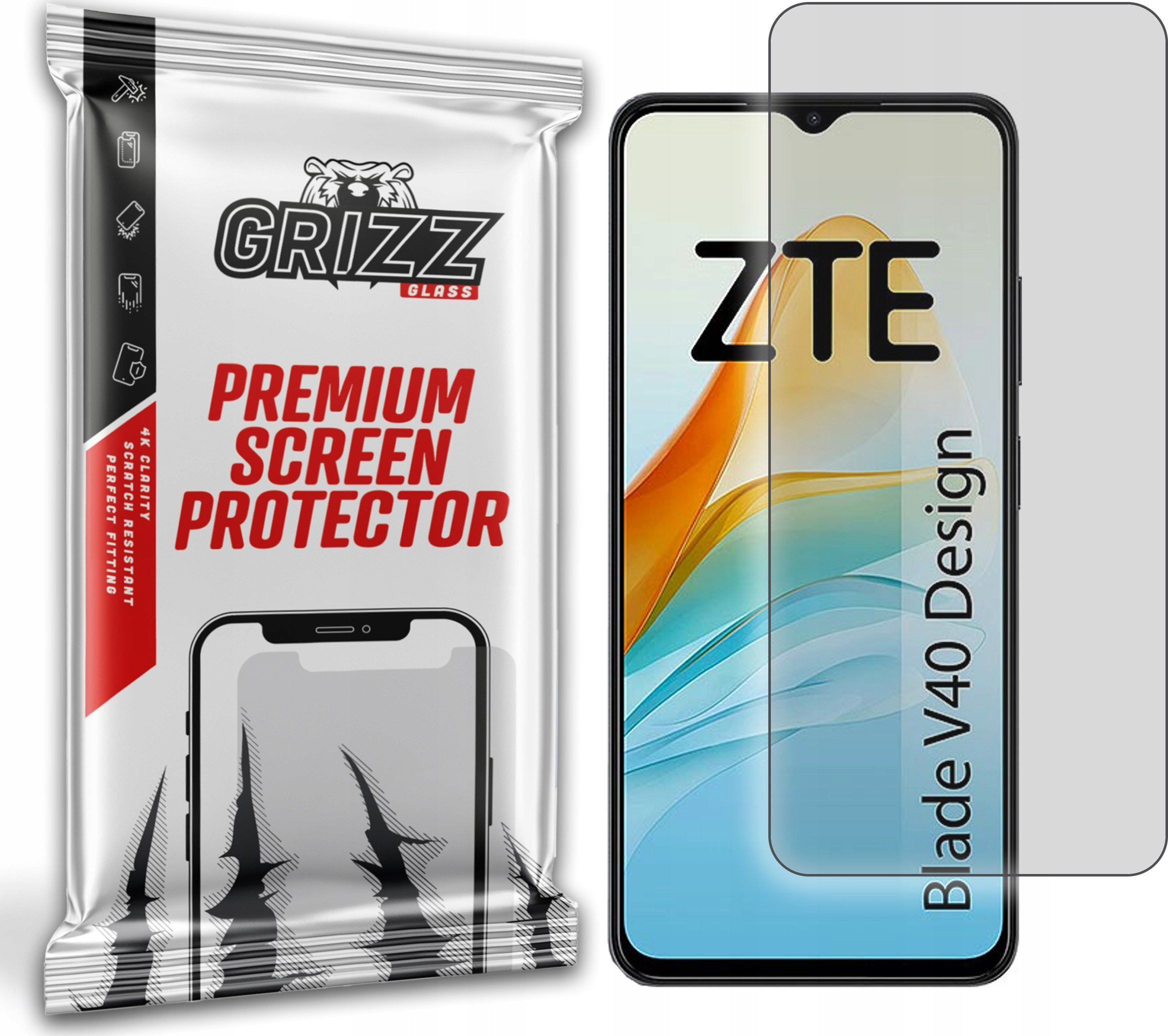 GrizzGlass Folia matowa GrizzGlass PaperScreen do ZTE Blade V40 Design