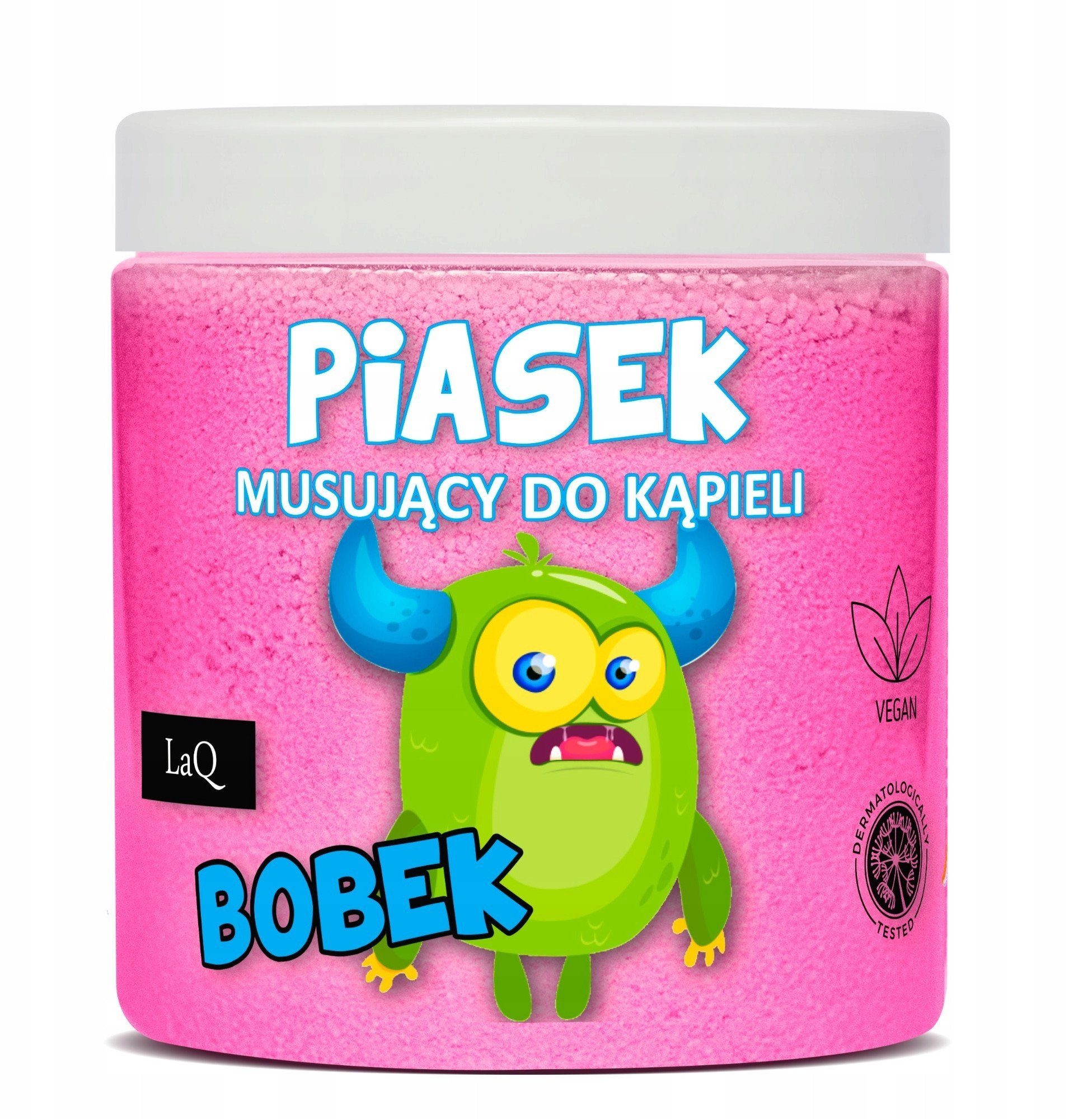 LAQ_Bobek piasek musujacy do kąpieli Różowy 190g