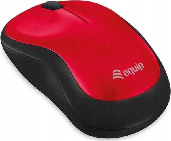Mysz Equip Equip Optische Maus kabellos USB Comfort R+L rot
